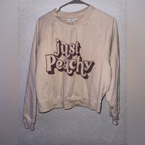 Torrid Just Peachy Beige Cropped Sweatshirt